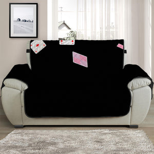 Falling Casino Card Print Half Sofa Protector