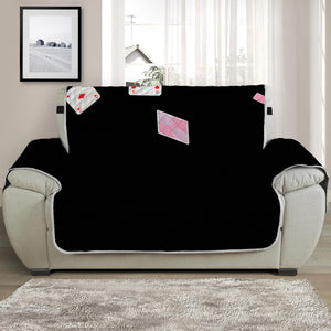 Falling Casino Card Print Half Sofa Protector