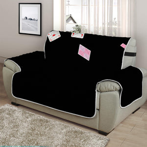 Falling Casino Card Print Half Sofa Protector