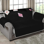 Falling Casino Card Print Loveseat Protector