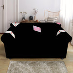 Falling Casino Card Print Loveseat Slipcover