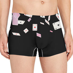 Falling Casino Card Print Men's Boxer Briefs