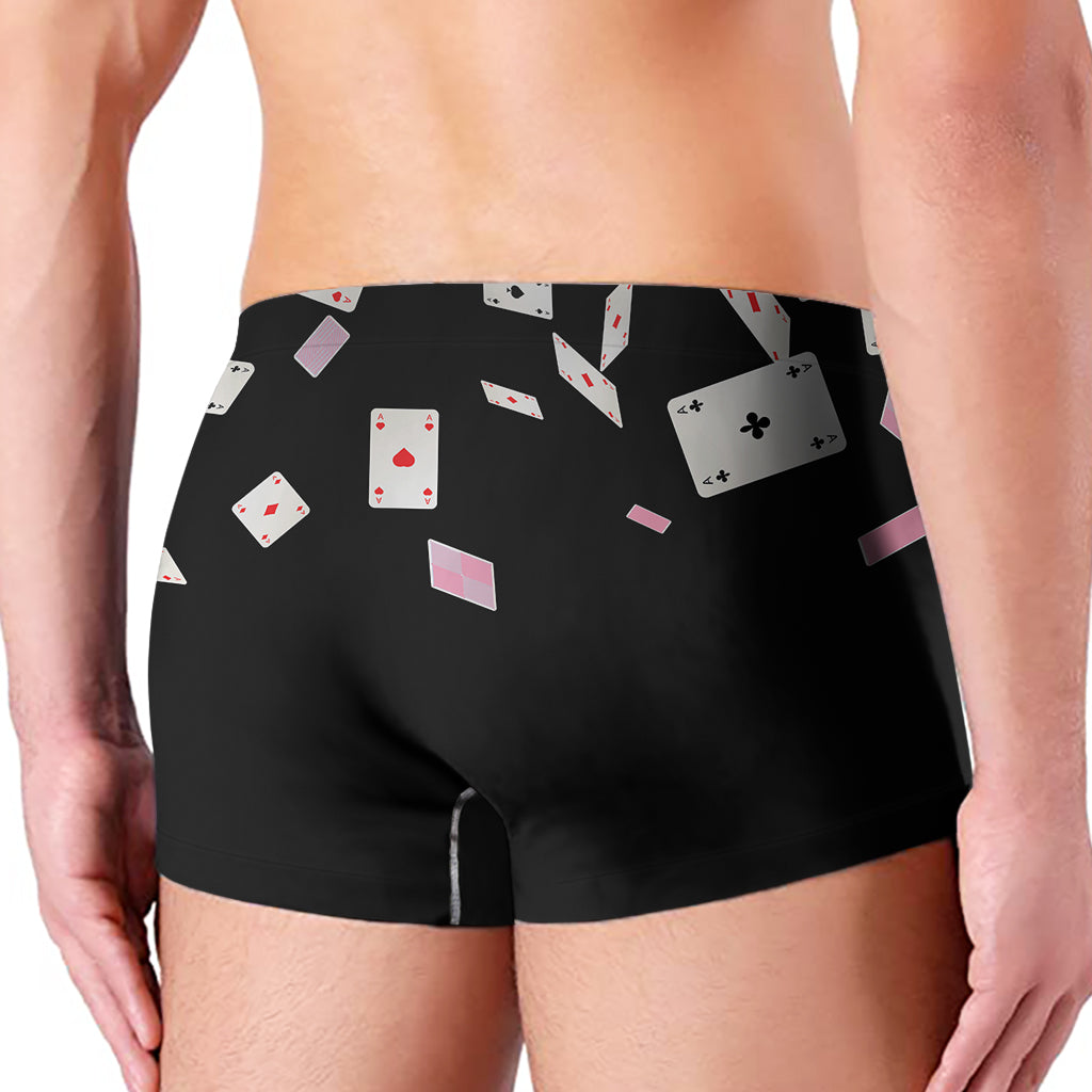 Falling Casino Card Print Men's Boxer Briefs