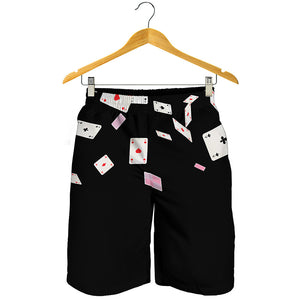 Falling Casino Card Print Men's Shorts