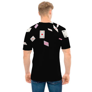 Falling Casino Card Print Men's T-Shirt