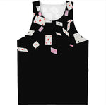 Falling Casino Card Print Men's Tank Top