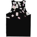 Falling Casino Card Print Men's Tank Top