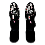 Falling Casino Card Print Muay Thai Shin Guard