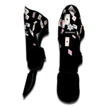 Falling Casino Card Print Muay Thai Shin Guard