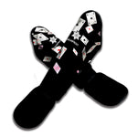 Falling Casino Card Print Muay Thai Shin Guard