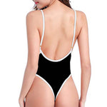 Falling Casino Card Print One Piece High Cut Swimsuit