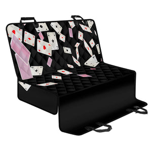 Falling Casino Card Print Pet Car Back Seat Cover