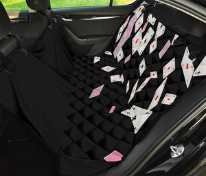 Falling Casino Card Print Pet Car Back Seat Cover