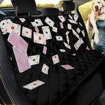 Falling Casino Card Print Pet Car Back Seat Cover