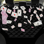 Falling Casino Card Print Pet Car Back Seat Cover