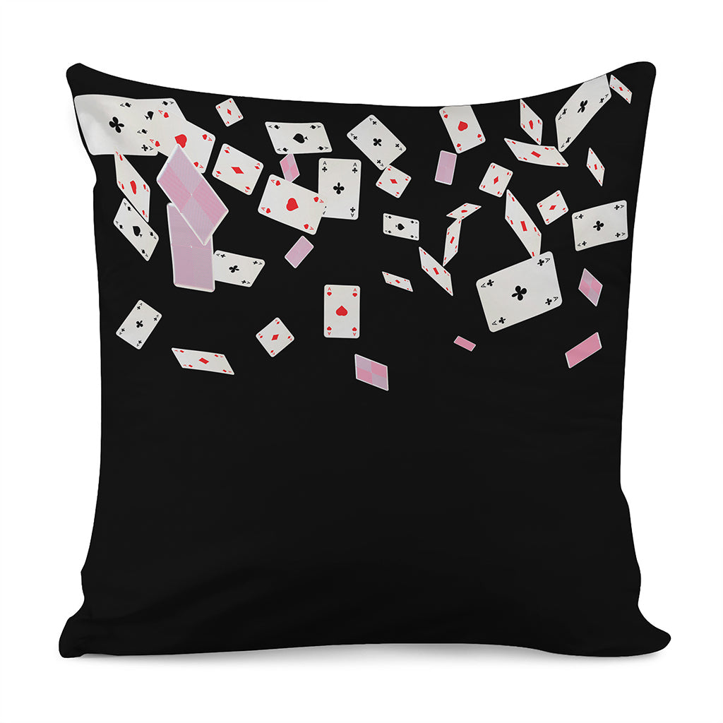 Falling Casino Card Print Pillow Cover