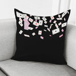 Falling Casino Card Print Pillow Cover