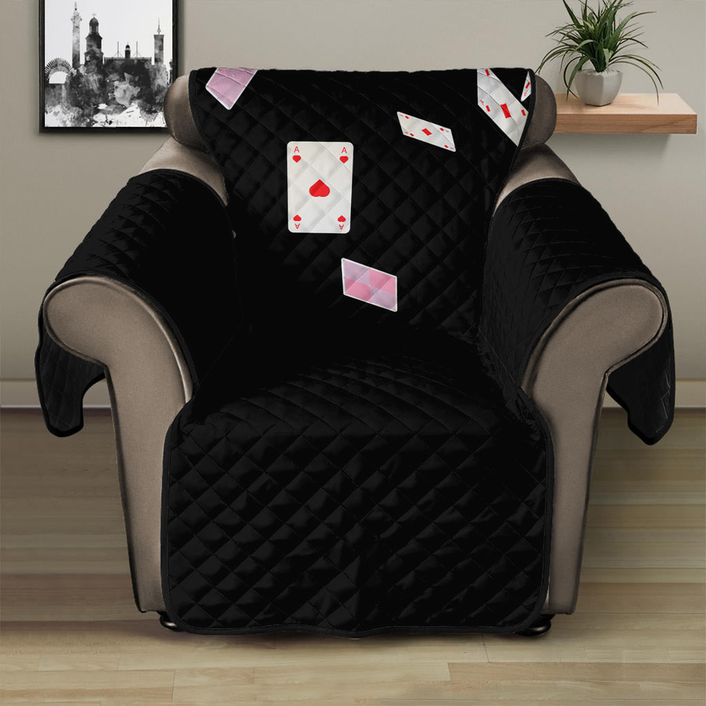 Falling Casino Card Print Recliner Protector