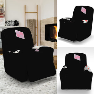 Falling Casino Card Print Recliner Slipcover