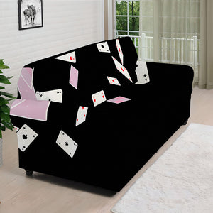 Falling Casino Card Print Sofa Cover