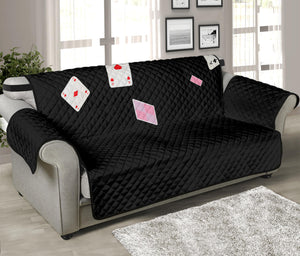 Falling Casino Card Print Sofa Protector