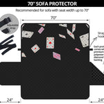 Falling Casino Card Print Sofa Protector