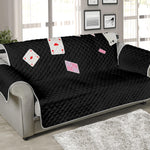 Falling Casino Card Print Sofa Protector