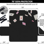 Falling Casino Card Print Sofa Protector