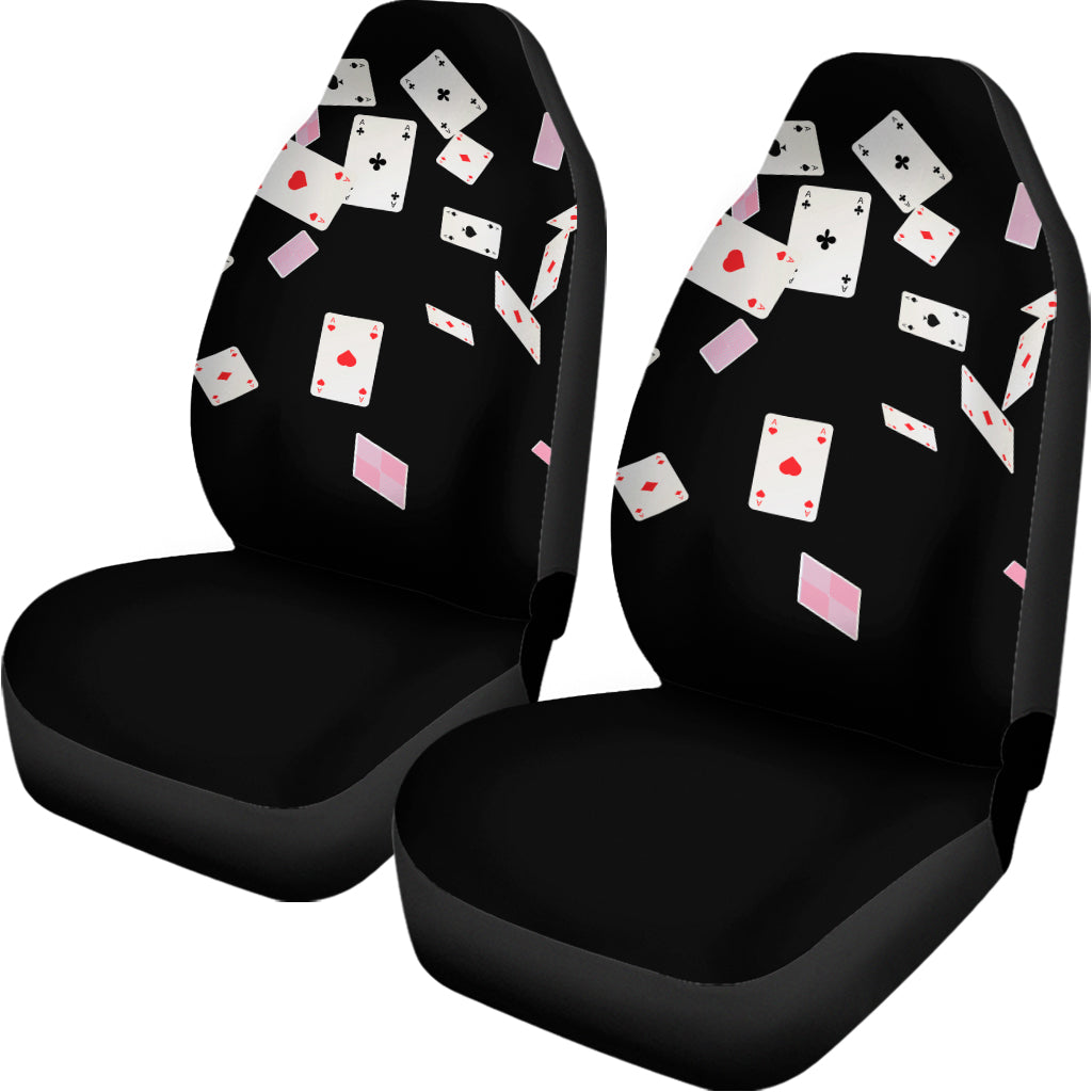 Falling Casino Card Print Universal Fit Car Seat Covers