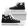 Falling Casino Card Print White High Top Sneakers