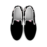 Falling Casino Card Print White Slip On Shoes