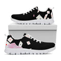 Falling Casino Card Print White Running Shoes