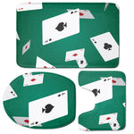 Falling Poker Cards Print 3 Piece Bath Mat Set