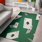 Falling Poker Cards Print Area Rug