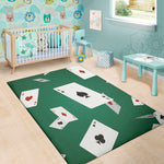 Falling Poker Cards Print Area Rug