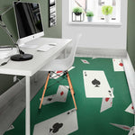 Falling Poker Cards Print Area Rug