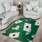 Falling Poker Cards Print Area Rug