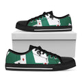 Falling Poker Cards Print Black Low Top Sneakers