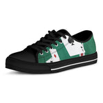 Falling Poker Cards Print Black Low Top Shoes