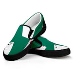 Falling Poker Cards Print Black Slip On Shoes