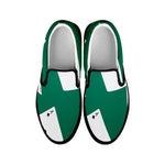 Falling Poker Cards Print Black Slip On Shoes