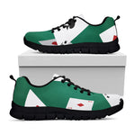 Falling Poker Cards Print Black Sneakers