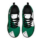 Falling Poker Cards Print Black Sneakers