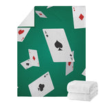Falling Poker Cards Print Blanket