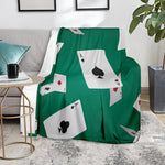Falling Poker Cards Print Blanket