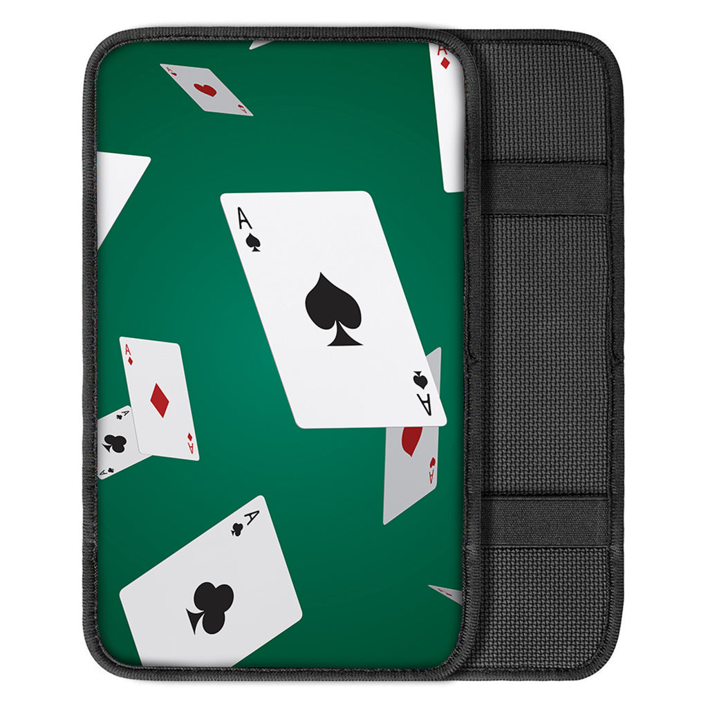 Falling Poker Cards Print Car Center Console Cover