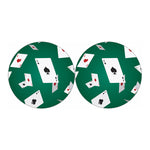 Falling Poker Cards Print Car Coasters