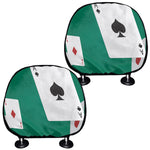Falling Poker Cards Print Car Headrest Covers