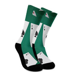 Falling Poker Cards Print Crew Socks