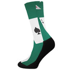 Falling Poker Cards Print Crew Socks